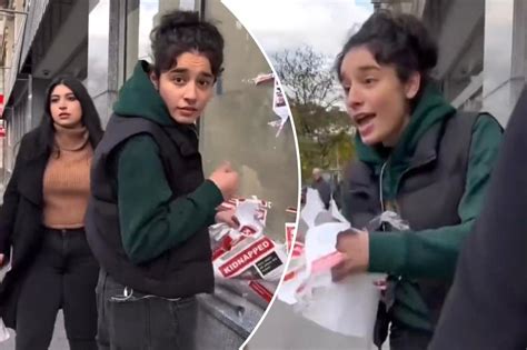 Father of sisters who tore down Israeli hostage posters while yelling 'F.